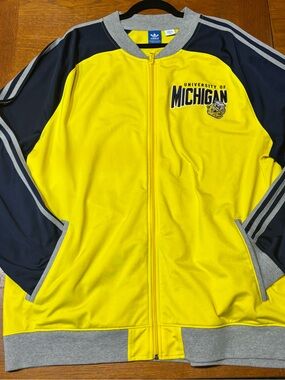 adidas Yellow & Navy University of Michigan Jacket